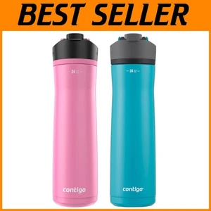Juniper & Azalea Stainless Steel Water Bottles 24oz - 2 Pack - Picture 1 of 9
