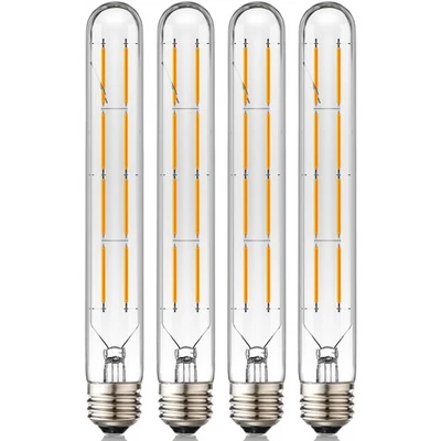 Dimmable 8W T10 LED Bulbs Warm White 2700K E26 8.9inch Long Tubular Light Bul... - Image 1 of 4