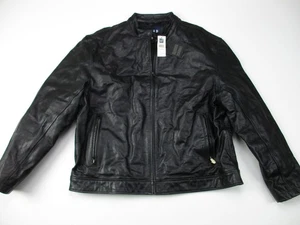 Chaqueta de cuero para hombre XL GAP negra cremallera completa de colección - Imagen 1 de 10