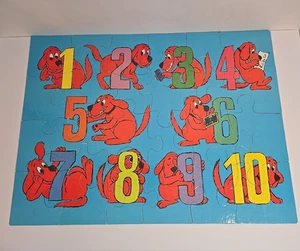 Rompecabezas de piso vintage 1992 Clifford The Big Red Dog número 24 piezas 18"x 24" - Imagen 1 de 15