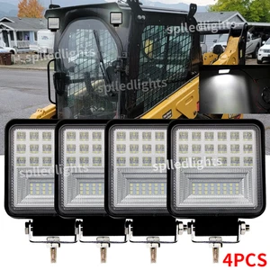 4PCS Square LED WORK LIGHTS Fit CAT Skid loader 259D3 236D3 262D 259D 272D2 XHP - Picture 1 of 11