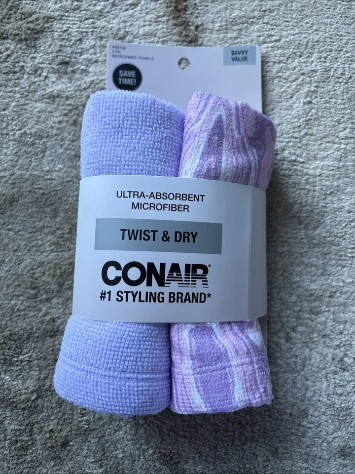 Toallas para cabello ultraabsorbentes Conair Twist & Dry Foto 1 de 1