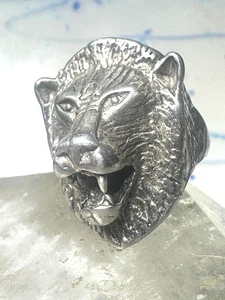 Anello leone fascia biker misura 10,2 argento sterling donna uomo - Foto 1 di 11