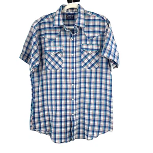 Dee Cee Ranger Western Pearl Snap Shirt Men's XL USA Cowboy Landman Rockabilly - Picture 1 of 11