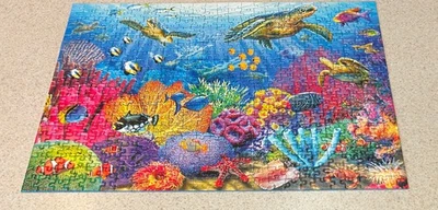 TROPICAL WATERS (2015 Ravensburger) -- 500 Piece Jigsaw Puzzle -- Complete - Image 1 of 3