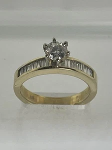 Diamond 14k Channel Baguette Ring 1.10ct Total - Picture 1 of 4