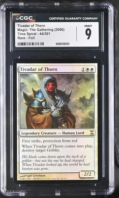 TIVADAR OF THORN Time Spiral Foil Rare CGC 9 MTG [Nostalgium] - Image 1 of 2