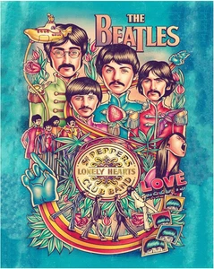 Sgt. Pepper'S Band Music Wall Art Poster, Typographic Decor for Room, Studio, Ho - Picture 1 of 8