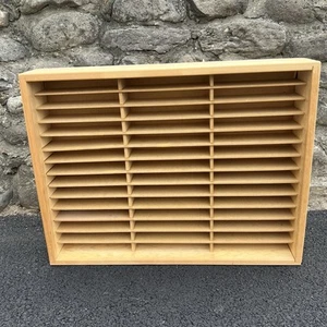 Vintage Napa Valley Box Company Wood VHS Tape Wall Rack Shelf Holder 42 Slots A2 - Picture 1 of 14