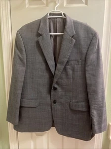 Lauren Ralph Lauren Mens Wool Two Button Gray Suit Sport Coat Blazer 44S - Picture 1 of 8