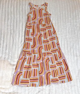 Cat & Jack Girls Summer Sleeveless Long Colorful Dress with Pockets, size 8 - Picture 1 of 12