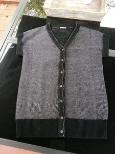 Intimissimi elegante Strick Weste Strickweste weiß schwarz Wolle kariert S 36/38 - Bild 1 von 7