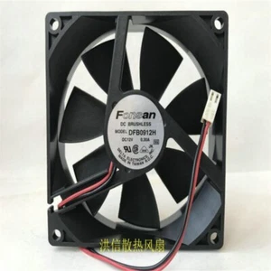 Original 9025 DFB0912H DC12V 0.30A 9CM 90*25MM 2-wire heat dissipation fan - Afbeelding 1 van 5