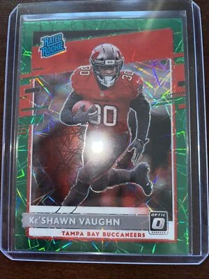 Ke'Shawn Vaughn 2020 Optic Rated Rookie Green Velocity Prizm Rookie #186 Bucs - Image 1 of 2