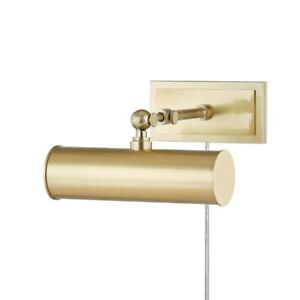 Mitzi Holly 1 Light Picture Lightw/Plug, Aged Brass/Aged Brass - HL263201-AGB