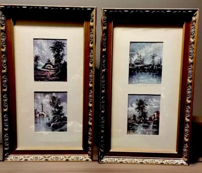 Cellini Windsor Framed Artwork Landscape Paintings Lot 2 8”x15” - Image 1 of 4