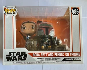 Funko Pop Star Wars Boba Fett & Fennec on Throne TV Moments #486 Bobbleheads - Bild 1 von 6
