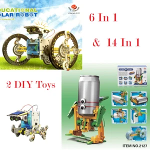 Two STEM Education Solar Powered Robot Building Kit DIY Science Experiment Toys - Picture 1 of 6