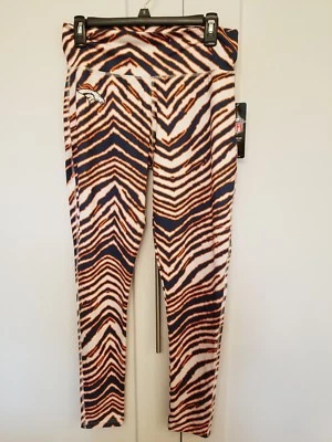NUEVO CON ETIQUETAS Majestuoso Fan Moda NFL Denver Broncos Cebra Leggings Medias Pantalones Grandes Foto 1 de 4
