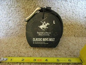 Beverly Hills Polo Club Classic Boys Kids Belt Black with silver buckle LARGE - Picture 1 of 4