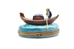 Atelier De Limoges France Gondolier Gondola Trinket Box - Picture 1 of 4