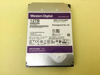 WD Purple Pro 12TB 7.2K SATA 6Gb/s 3.5'' 256MB Surveillance HDD WD121PURP - Image 1 of 3