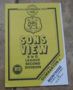 1989-90 (Nov) Dumbarton v Montrose - Scottish Division Two - Picture 1 of 2