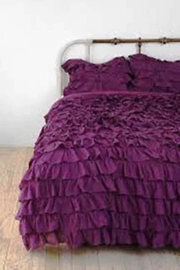 Uuban Outfitters Purple Waterfall Queen Duvet & 2 Matching Pillow Shams NIP Rare - Picture 1 of 7