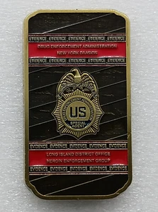 DEA Long Island District Office Evidence Heroin Enforcement Unit Challenge Coin - Picture 1 of 2