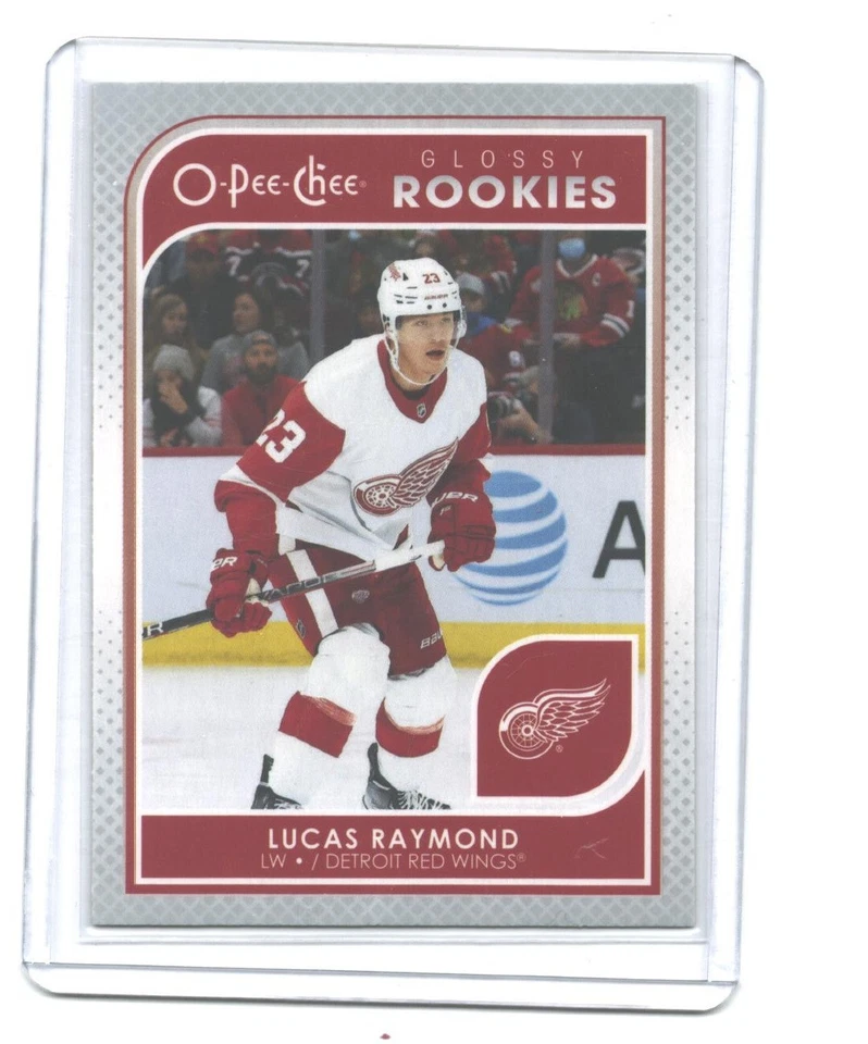 2021-22 O-PEE-CHEE Glossy Rookies #R-13 Lucas Raymond RC Detroit Red Wings  - Image 1 of 2