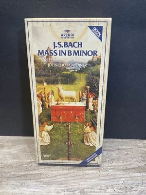 BACH Mass in B Minor Monteverdi Gardiner CASSETTE Box 1985 Archiv/Polydor SEALED - Image 1 of 3