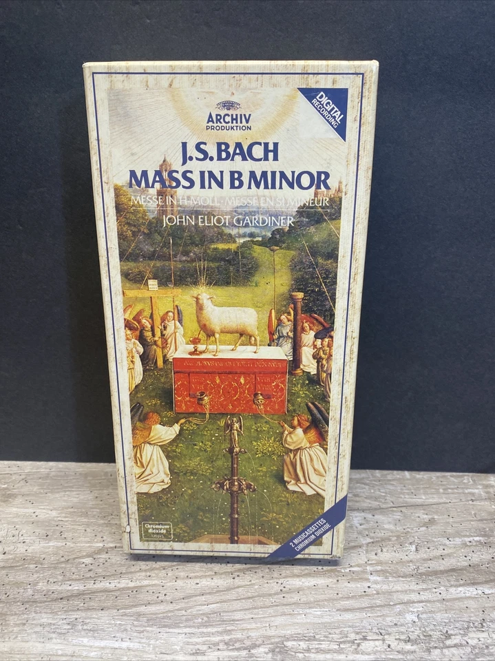 BACH Mass in B Minor Monteverdi Gardiner CASSETTE Box 1985 Archiv/Polydor SEALED - Image 1 of 3