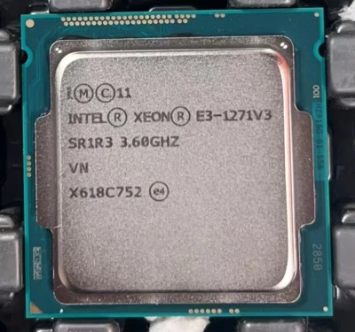 Intel Xeon E3-1271 v3 Processor e3 1271v3 CPU LGA 1150 Quad- Cores 22nm 80W TDP - Image 1 of 2