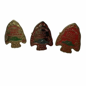 BSA 3 Philmont Arrowhead Philmont Scout Ranch Neckerchief Slides Red/Gold NS-208 - Bild 1 von 6