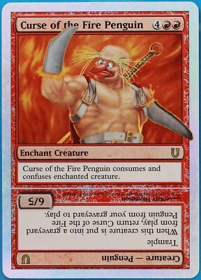Curse of the Fire Penguin FOIL Unhinged PLD Red Rare CARD (483758) ABUGames - Image 1 of 2