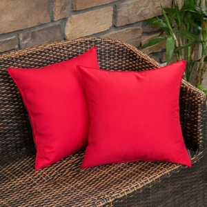 MIULEE Pack of 2 Decorative Outdoor Waterproof Pillow Covers Square Garden Cushi - Picture 1 of 12