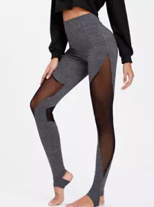 Leggings elásticos grises con inserto de malla SHEIN - Imagen 1 de 2
