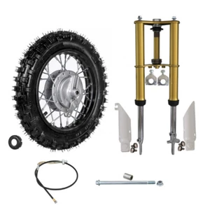 10" Front Wheel 2.50-10 Tire Rim Front Forks with Triple For Dirt Bike CRF50 SDG - Picture 1 of 8