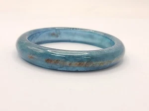 56mm High-grade Deep Sea Blue Aquamarine Bangle Bracelet - Picture 1 of 4