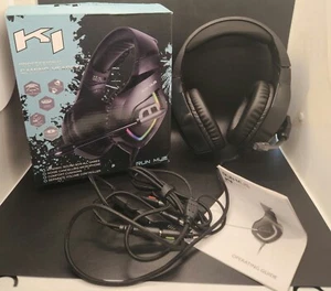 Auriculares profesionales para juegos Run Mus K1-B PS4/Xbox/PC/etc - negros nuevos en caja - Imagen 1 de 6