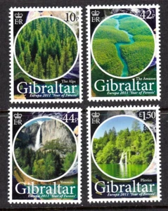 Gibraltar 2011 Europa Year of Forests trees set SG 1398-1401 MNH mint - Picture 1 of 1