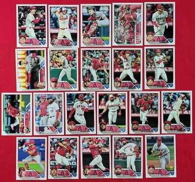 2023 Topps S1/S2/Update LOS ANGELES ANGELS 35-card team set O'Hoppe Neto Ohtani - Image 1 of 3