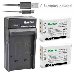 NP-95 Battery & Slim USB Charger for Fujifilm FinePix X100S X100LE X100T X30 X70 - Picture 1 of 1