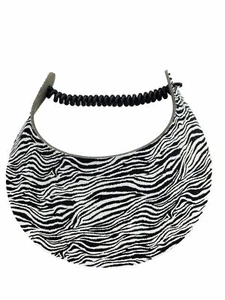 PICKLEBALL MARKETPLACE - Fabric Foam Visor For Women - "Zebra" Design - Picture 1 of 1