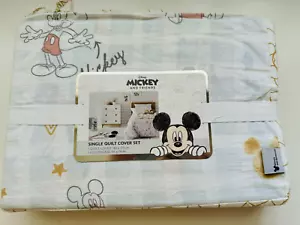 A K Disney Mickey Mouse Stonewashed Blue Single Quilt Cover Set BNIP RRP $119.99 - Picture 1 of 6