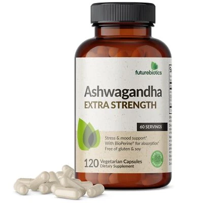 Ashwagandha 3000mg + BioPerine Força Extra para Suporte ao Estresse e Humor 120 Cápsulas - Imagem 1 de 4
