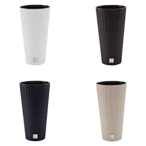 Blumentopf Blumenkübel Rattan-Optik inkl Einsatz Viele Grosse 4 Farben NEU !! - Bild 1 von 8