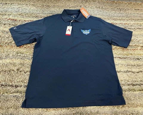 WNBA Dallas Wings Basketball Antigua Golf Polo Shirt Navy Blue Mens Medium SS Cover