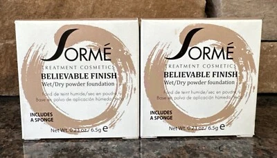2X Sorme Believable Finish Wet/Dry Powder Foundation Rosy Beige 411 0.23 oz - Image 1 of 4