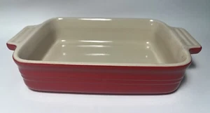 LE CREUSET Kleine Rechteckige Backform Auflaufform 7 1/4 x 5 1/4 x 1,75" Rot - Bild 1 von 6